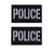 2x3.5" Reflective Police Patch Reflective Back Panel Police Patch with Hook and Loop (2 Pack)