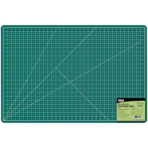 US Art Supply 24" x 36" GREEN/BLACK Professional Self Healing 5-Ply Double Sided Durable Non-Slip PVC Cutting Mat Great for Scrapbooking, Quilting, Sewing and all Arts & Crafts Projects