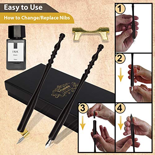 Calligraphy Set For Beginners, Calligraphy Pens for beginners, Calligraphy Pen Set, Calligraphy Kit for Beginners, Dip Pen Set, oblique pen holder, 19 Calligraphy Nibs, Caligraphy set, Wooden Pen Set