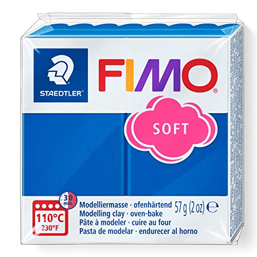 Staedtler FIMO Soft Polymer Clay - -Oven Bake Clay for Jewelry, Sculpting, Crafting, Pacific Blue 8020-37