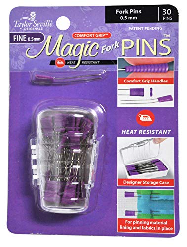 Taylor Seville Magic Fork Pins Fine 30 Count Purple