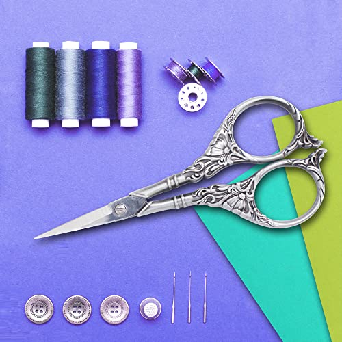 BIHRTC Embroidery Sewing Scissors Stainless Steel for Cross Stitch Cutting Threading Needlework Handcraft Craft Art Work DIY Tool