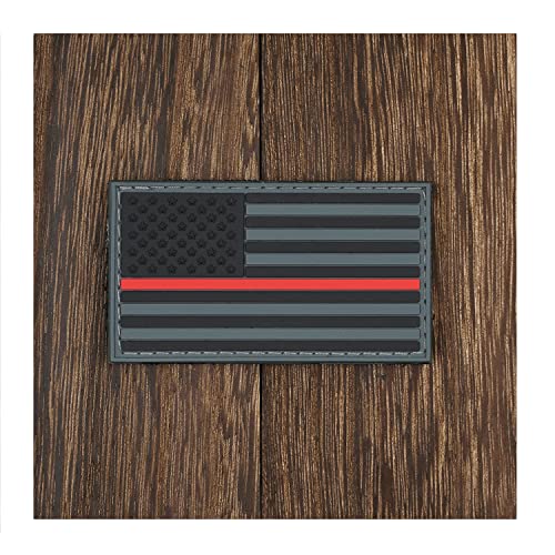 HECOO USA American Flag Morale PVC Rubber Fastener Patch