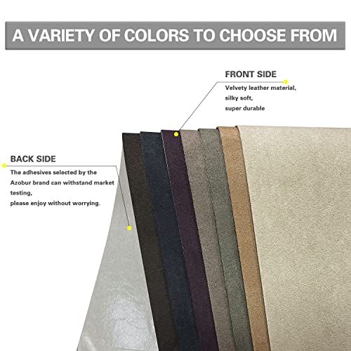 Velvet Repair Patch, Self-Adhesive Flannel Fabric Patch, Multi Colors, Microfiber Patch，Can be Used to Patch Sofas, Car Seats, Handbags, Jacket Holes and Tears (Light Brown)