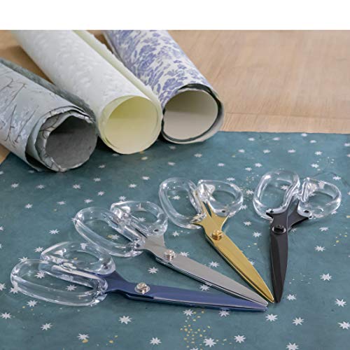 OfficeGoods Acrylic & Stainless Steel 9" Scissors - Modern Design for the Stylish Home, Office, or School - Perfect for Arts & Crafts, Scrapbooking, Fabric, & Sewing - Silver