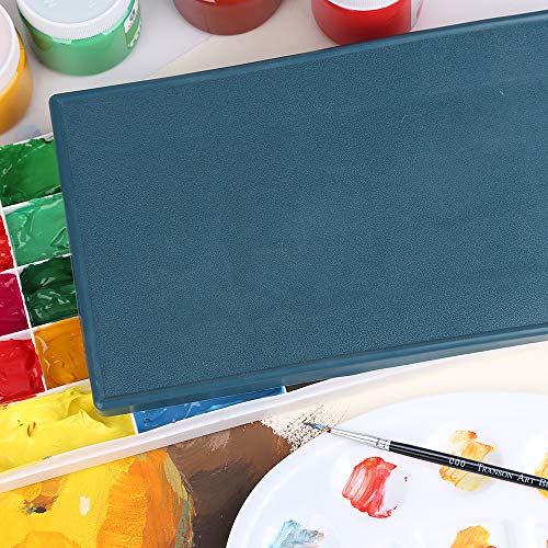 Transon Paint Palette Box 36 Deep Wells Airtight Stay Moist with 1 Paintbrush and 1 Paint Tray for Watercolors, Gouache, Acrylic and Oil Paint