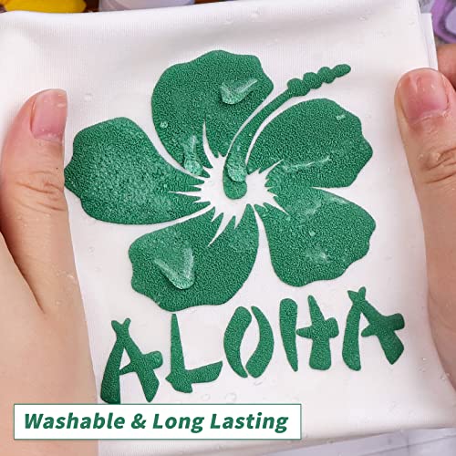WRAPXPERT 3D Puff Heat Transfer Vinyl Green Puffy HTV Iron on Vinyl for Tshirts,Easy Cut/Weed Foaming HTV for Heat Press,Clothing,10"x5ft