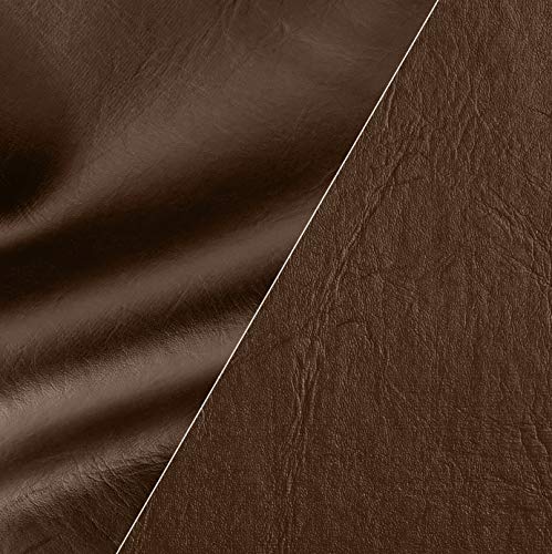 VViViD Brown Weatherproof Faux Leather Finish Marine Vinyl Fabric (5ft x 54")