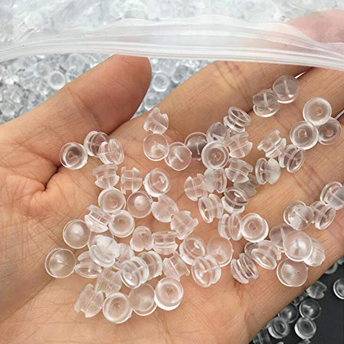 Silicone Earring Backs, Clear Earring Backings, 20PCS Soft Earring Stoppers, Safety Back Pads Backstops, Earring Stopper Replacement for Fish Hook Earring Studs Hoops