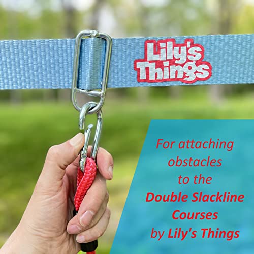 Lily's Things, Double Obstacle Line Metal Buckles for a Custom Ninja Experience, for Exclusive use with Our Double Slackline Sets (Set of 8)