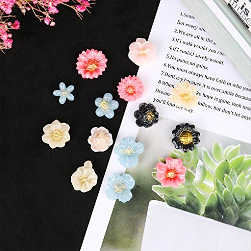 FineInno 3Pcs 3D Flower Silicone Molds Daisy Resin Moulds Sunflower Crystal Molds Craft Mould Jewelry Pendants Mould Earrings Necklace Making Tool (3D Flower Silicone Molds)