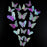 72 Pieces 3D Butterfly Wall Decals Sticker Wall Decal Decor Art Decorations Sticker Set 3 Sizes for Room Home Nursery Classroom Offices Kids Girl Boy Bedroom Bathroom Living Room (Holographic Purple)
