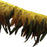 LONDGEN Natural Rooster Feather Width 5-7 inches Craft Feather Fringe Trim Pack of 5 Yard (Yellow)