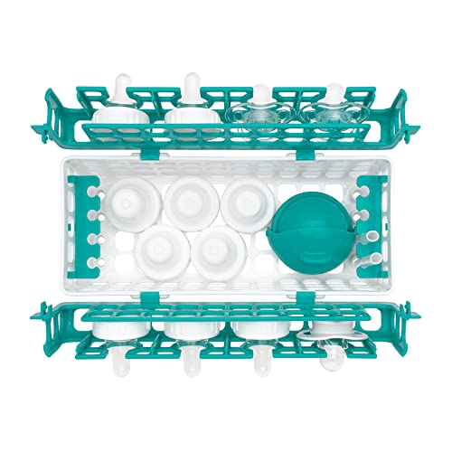 OXO Tot Dishwasher Basket for Bottle Parts & Accessories, Teal, 1 Count (Pack of 1)