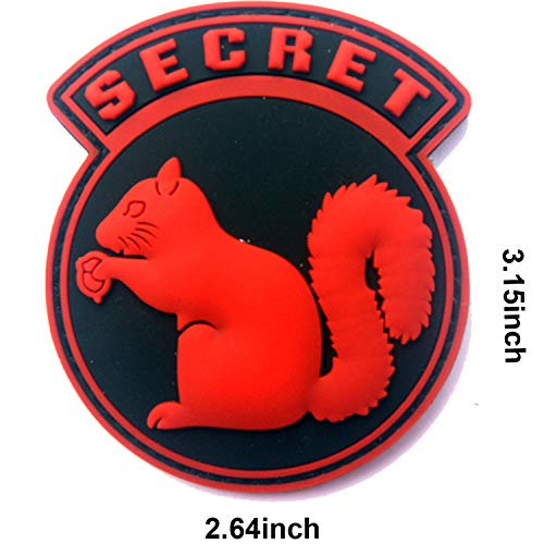 Secret Squirrel Morale PVC Patch 3.15 x 2.64 inch 2PCS