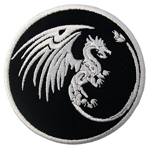Dragon Symbols of Power and Might Patch Embroidered Applique Iron On Sew On Emblem