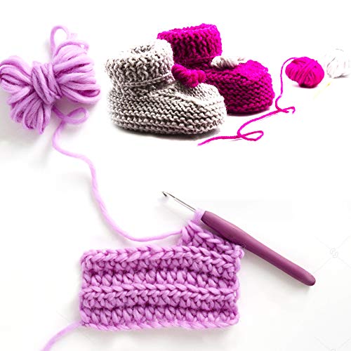 38 Pack Crochet Hooks Set, 13 Pcs 2mm(b)-10mm(n) Ergonomic Soft Grip Crochet Handles, Crochet Needle with Storage Case, Crochet Hooks for Arthritic Hands, Extra Long  Knitting Needles