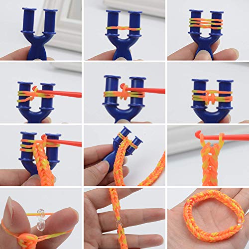 2000+Rubber Band Bracelet Kit, Loom Bracelet Making Kit for Kids, Rubber Bands Refill Loom Set, Rubber Bands for Bracelet Making Kit for Kids…