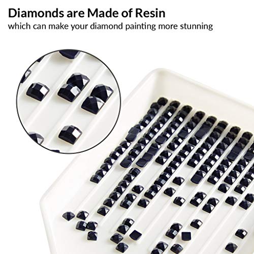 5,000pcs Glow in The Dark Diamond Painting Replacement Beads, Resin Square Diamonds Missing Drills Accessories for Diamond Art Accessories (White, Square)