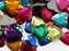 Allstarco 15mm Flat Back Heart Acrylic Rhinestones Plastic Gems Plastic Costume Jewels Embelishments - 40 Pieces (Blue Zircon .BZ)