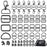 Rustark 100Pcs Purse Hardware Buckles Crafting Set Includes Keychains with Swivel Clip Hook, Slide Buckles, D-Ring Metal Buckle, Button Clasps Closures for Sewing DIY Craft, Handbag, Purses (Gunblack)