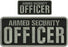 SMLTH Quality Grey Embroidery Patch 4x10 & 2x5 Hook - Armed Security Officer