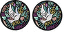2 pcs Peace Love Patch Colorful Patch - Iron On/Sew On - Cute Applique for Jackets, Jeans, Clothes, Backpacks, Tote Bags