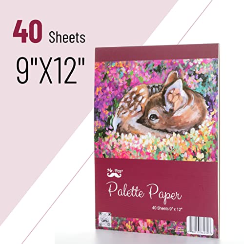 Mr. Pen- Palette Pad, 9"x12", 40 Sheets, Palette Paper, Paint Pad, Acrylic Paint Paper, Drawing Paper, Painting Paper, Disposable Paint Palette Paper, Oil Paint Palette