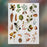 ZMLSED Vintage Natural Stickers, 40Pcs Fall Fruit Decorative Retro Decals Adhesive Watercolor Aesthetic Trendy for Scrapbook Laptop Skins Album DIY Craft Daily Planner