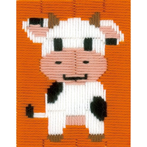 Vervaco PN-0155251 Cow Longstitch Kit, 5" by 6.5", Multicolor