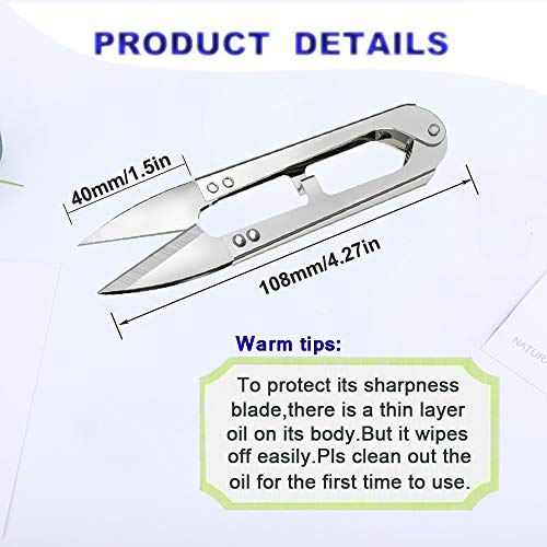 3Pcs Sewing Scissors Clippers, Multipurpose Quick-clip Yarn Thread Cutter, Portable Embroidery Thrum Fishing Thread Cutter, Mini Snips Trimming Nipper for Stitch, Small Plants, Crafts, DIY Projects