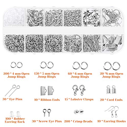 Jewelry Making Kit, Audab Jewelry Making Supplies Jewelry Tools Kit Wire Wrapping Kit with Jewelry Making Tools, Charms, Jewelry Wires and Jewelry Findings for Jewelry Repair and Beading