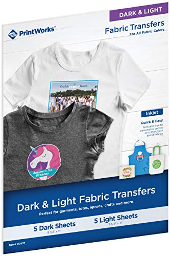 PrintWorks Fabric TRANSFERS Variety, Dark/Light