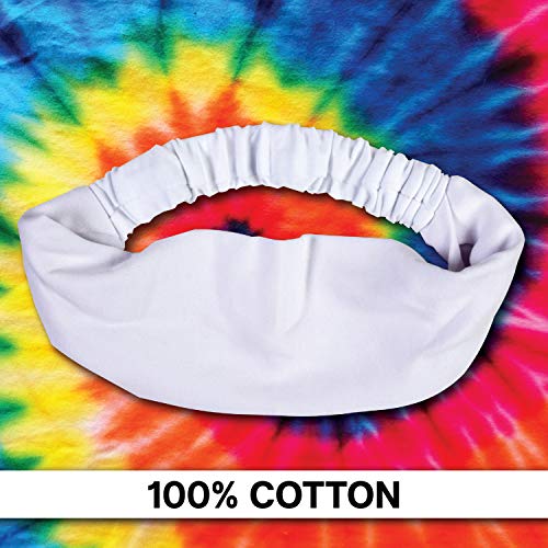 Tulip one-step tie-dye Headbands 2 Pack Tie Dye Accessory, White