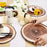 Hotop 6 Pcs Wood Table Centerpieces 12 Inch 2.5 mm Placemats Rustic Slices Mats Large Round Unfinished Place for Vintage Farmhouse Setting Wedding Party Decor DIY Crafts, brown