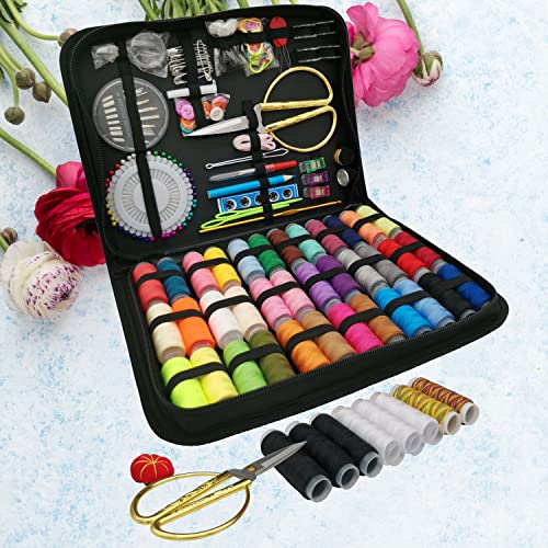 Sewing Kit for Adults, Sewing Needle and Thread Kit for Home, Travel, Emergency, Beginner(Large)