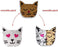 ESH7 Cat Reversible Change Color Sequins Patches for Clothes Bag T-shirt Embroidery Reversible Sequin Sweet Cat Patch