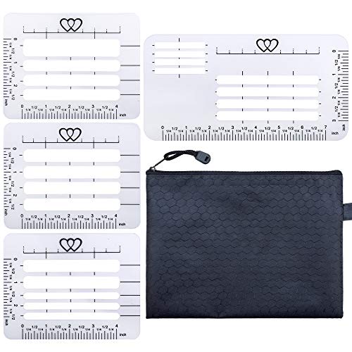 4 Style Envelope Addressing Guide Stencil Templates Thank You Card Mother's Day Valentine's Day Scrapbooking Template,Pack of 4