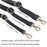 Beaulegan Purse Strap Replacement - Microfiber Leather - 59 Inch Long Adjustable for Crossbody Shoulder Bag - 0.5 Inch Wide, Black / Gold