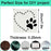 12 Pcs Dog Stencils, Dog Paw Stencils Reusable Painting Templates for Painting on Wood Wall Home Decor DIY Crafts (7.9 Inches)