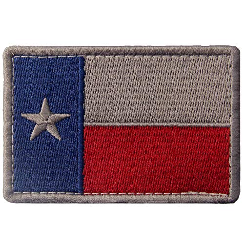 Tactical Texas Flag Patch Embroidered Morale Applique Fastener Hook & Loop Emblem