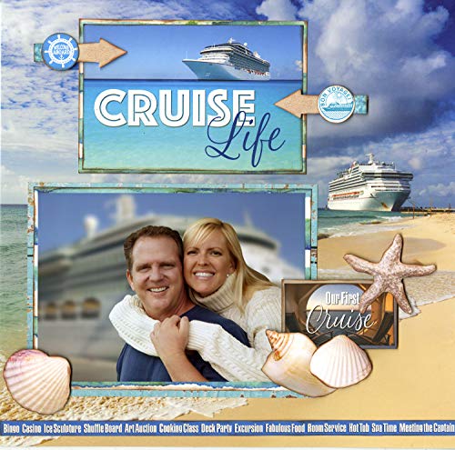 Reminisce Cruise Life Scrapbook Collection Kit Paper Crafts, Multi Color Palette