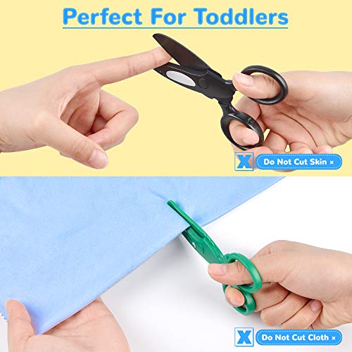 Sopito 3PCS Children Safety Scissors Toddler Craft Scissors Preschool Training for Kids Cutting Paper