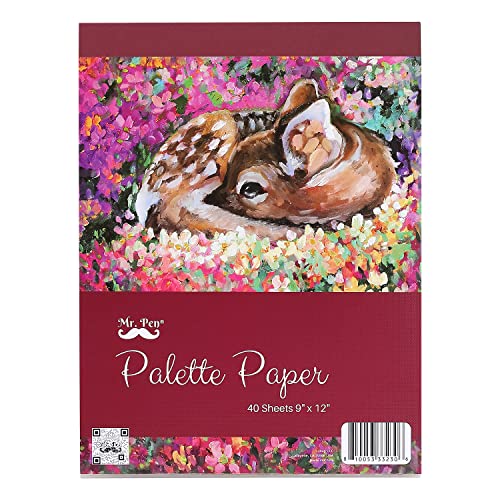 Mr. Pen- Palette Pad, 9"x12", 40 Sheets, Palette Paper, Paint Pad, Acrylic Paint Paper, Drawing Paper, Painting Paper, Disposable Paint Palette Paper, Oil Paint Palette