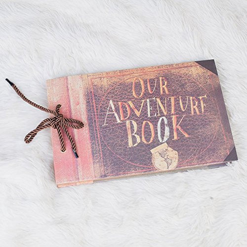 RECUTMS Our Adventure Book with Bonus Gift Box,Best DIY Scrapbook Photo Album 80 Pages,Retro Album Wedding Photo Album for Lover,Kids,Thanks Giving Gift