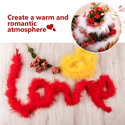 8 Pcs 6.6 Ft Colorful Feather Boas for Craft - Party Feather Boas Bulk, Natural Plush Turkey Feathers Dress Up Boas for Unisex Christmas Tree Wedding Party Performance DIY Decor (8 Colors)