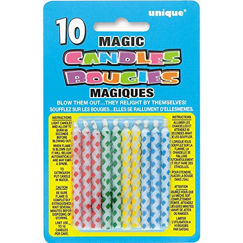 Diamond Dot Magic Birthday Candles - 2.5" (10 Ct) - Perfect for Celebrations & Memorable Moments