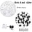 200 Pieces Stud Earring Kit, Including 50 Pieces 12 mm Stainless Steel Blank Stud 50 Rubber Back, 50 Pieces 12 mm Clear Glass Cabochons 50 Stainless Steel Earring Back for DIY Making (Black)