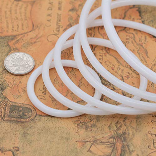 Ciieeo Embroidery Accessories 30Pcs Dreamcatcher Round Hoops Plastic Dream Catcher Rings White Circle Hoops for Dream Catcher Making DIY Craft Dreamcatcher Supplies(6cm) Plastic Ring