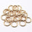 JWBIZ 20pcs Trigger Spring O Rings Round Carabiner Clip Snap for Keyrings Buckle, Bags,Purses (Gold, 3/4 inch)